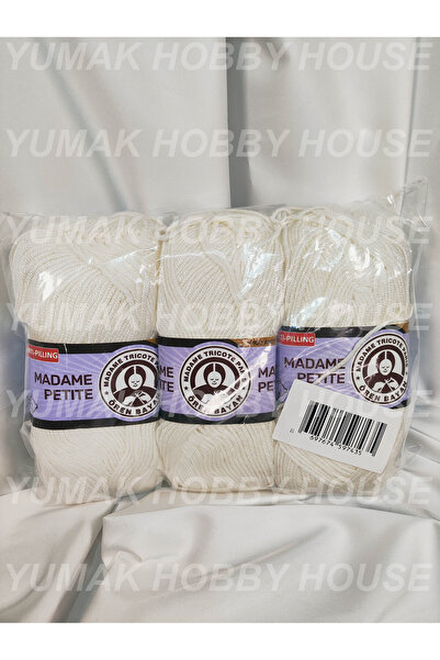 Ören Bayan MADAME PETİTE AntiPilling Yumurta Kabuğu El Örgü İpi (3 Adet) (Ami...