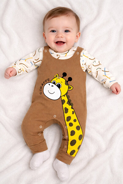 bebekyol Giraffe Printed Baby Jumpsuit