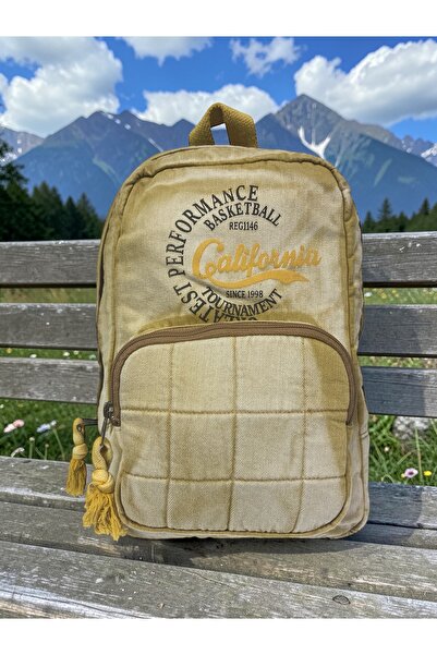 Old Cotton Quality Mini Vintage Casual Design Daily Backpack Travel Bag 19 cm...