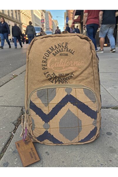 Old Cotton Quality Mini Vintage Casual Design Daily Backpack Travel Bag 19 cm...