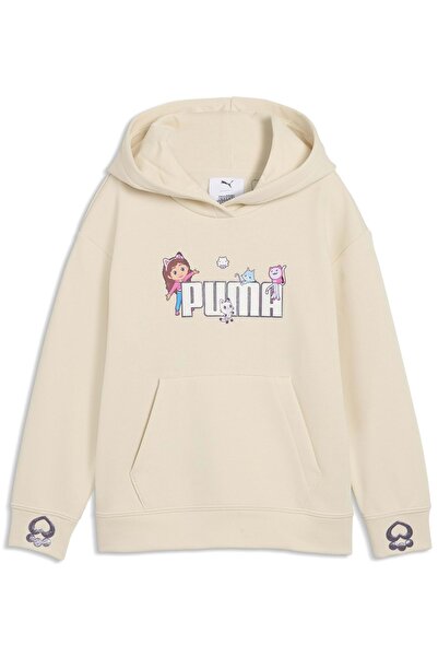 Puma 634928 X GDH Graphic Hoodie Kız Çocuk Sweatshirt BEJ