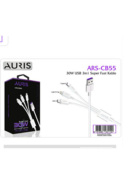 Auris 30W Micro-Type-c Süper Hızlı Şarj Kablosu