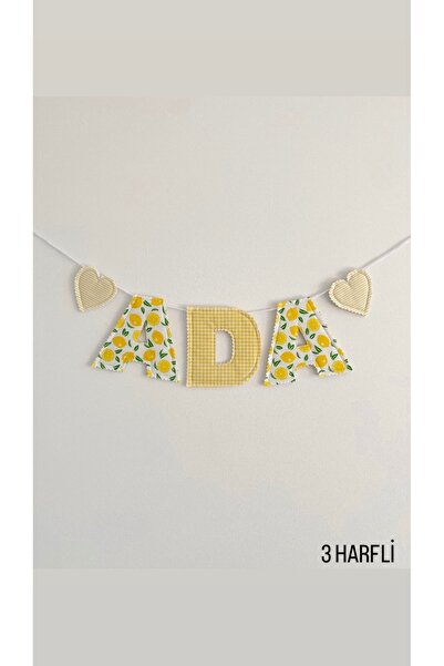 Pure baby handmade İsim Flama Bebek Odası Kapı Süsü Duvar Süsü