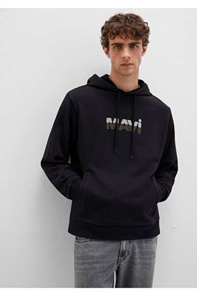 Mavi Logo Printed Black Sweatshirt 0S10395-900