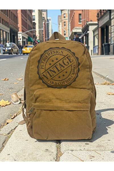 Old Cotton Quality Mini Vintage Casual Design Daily Backpack Travel Bag 21 cm...