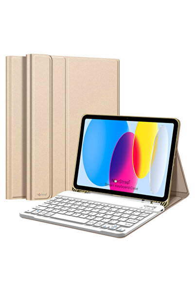 NovStrap iPad A16 11. Nesil / iPad 10. Nesil 10.9 inç Uyumlu Bluetooth Klavye...