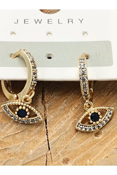 Monalisa Home Three Zircon Stones - Figured Gold Color Luxury Earrings