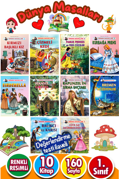 Yıldız Yayınları Masal Dünyamız Okumayı Sevdiren 10 Kitap Andersen Masalları ...