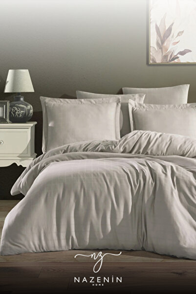 NazeninHome Καρό Σατέν 100% Βαμβακερό Σετ Παπλωματοθήκης Διπλού Μεγέθους |   ...