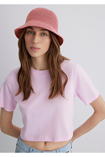 Mavi Pink Straw Bucket Hat 1910080-71071