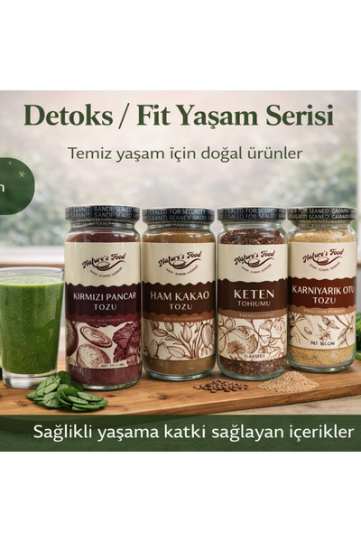 NATURES FOOD Detoks Fit Yaşam Serisi 4’lü Doğal Ürün Seti