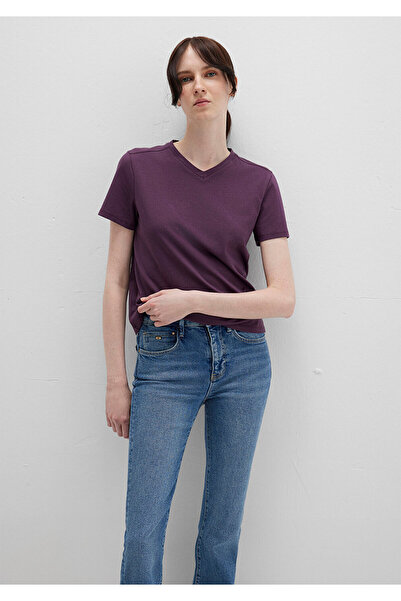 Mavi Mor Basic Tişört Slim Fit / Dar Kesim 1613536-70635