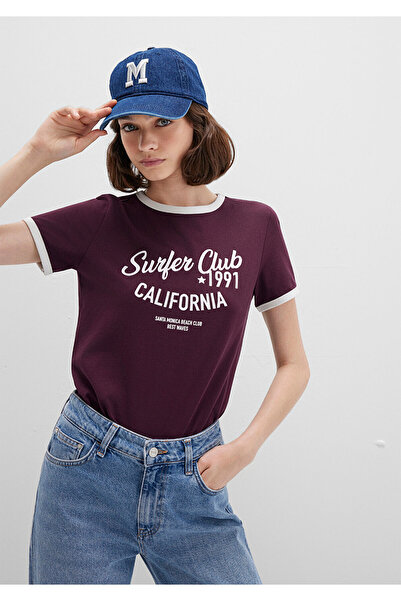 Mavi Tricou California cu imprimeu violet slim fit / Dar croială 1613380-70434