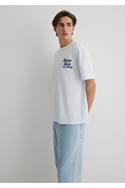 Mavi Tricou cu imprimeu pentru exterior Better Days, croiala largi / largi, c...