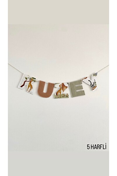 Pure baby handmade İsim Flama Bebek Odası Kapı Süsü Duvar Süsü