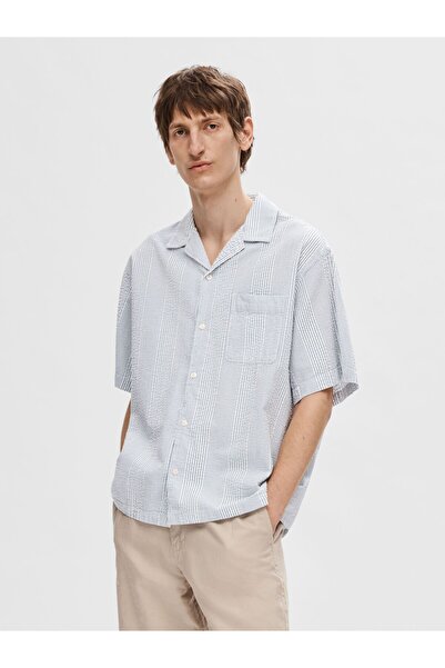 Selected Homme Kurzarmhemd Seersucker