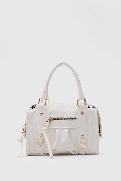 Shule Bags Lillia Bowling Crossbody Bag Cream
