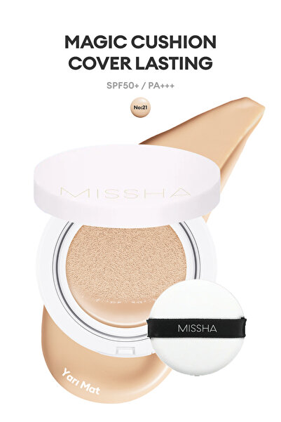 Missha Yarı Mat Görünümlü Uzun Süre Kalıcı Cushion Fondöten Magic Cushion Cov...