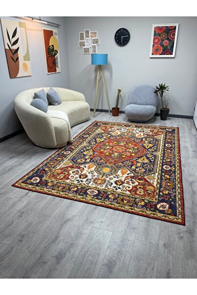 kilim home Χαλί με λαϊκά φολκλορικά σχέδια Ανατολίας με αντιολισθητική βάση –...