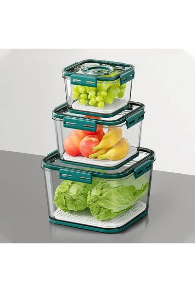 Arabest مجموعة صناديق تخزين للثلاجة مكونة من 12 قطعة، حاويات مطبخ مربعة، تخزي...