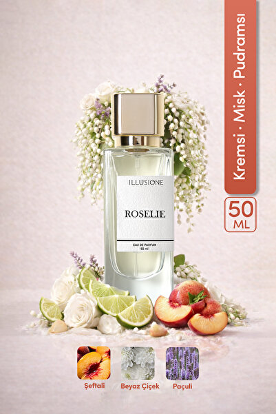 ILLUSIONE FRAGRANCE Roselie EDP Kadın Parfüm 50ml | Kremsi-Misk-Pudramsı | Şe...