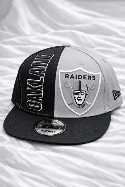MotionAİR Oakland Raiders Nakışlı Siyah Hip Hop Şapka