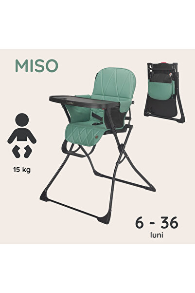 Coccolle Scaun înalt pentru copii Coccolle Miso, tavă detașabilă, pliabilă cu...