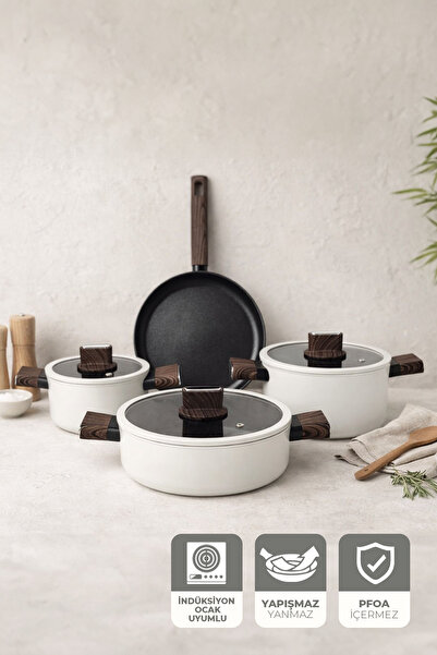 Kitchen Life Gigilli Benji 7 Piece Titanium Pot and Pan Set