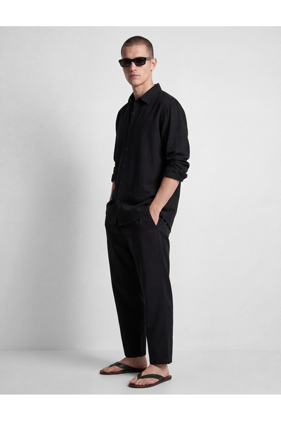 Koton Regular Fit Cotton Classic Collar Buttoned Long Sleeve Shirt