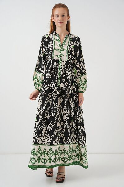 Hiccup Rochie lungă modestă cu model BDART