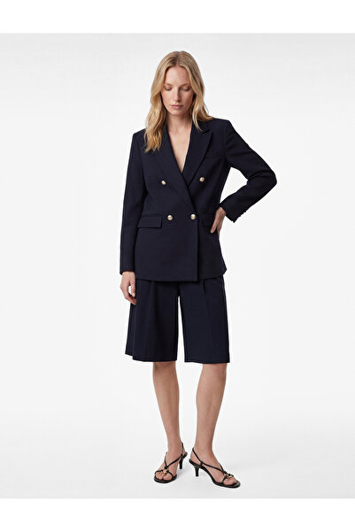 Koton High Waist Buttoned Metal-Accented Palazzo Shorts