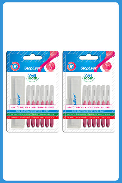 StopEver Well Tooth Metal Arayüz Firçası Pembe Size 0 x2