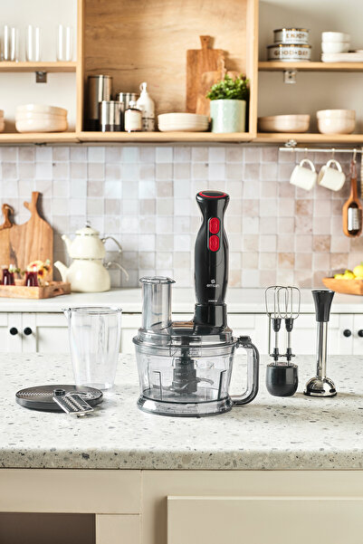 Emsan Pro Multimax 6 in 1 Multi-Purpose Food Processor Black