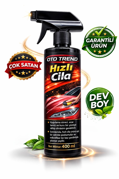OtoTrend Oto Trend Hızlı Cila Sprey 400 ml – Araç Boya Parlatıcı, Hızlı ve Ko...