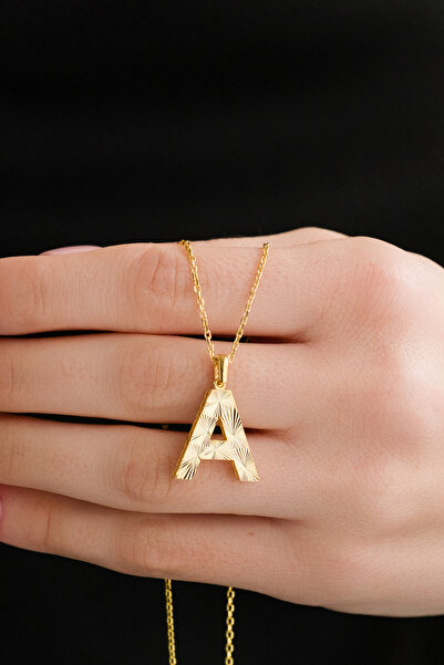 AcestesDesign 925 Ayar Gümüş A Harf Parlak ve Işıltılı Tasarım A-Z Harf 50 cm...