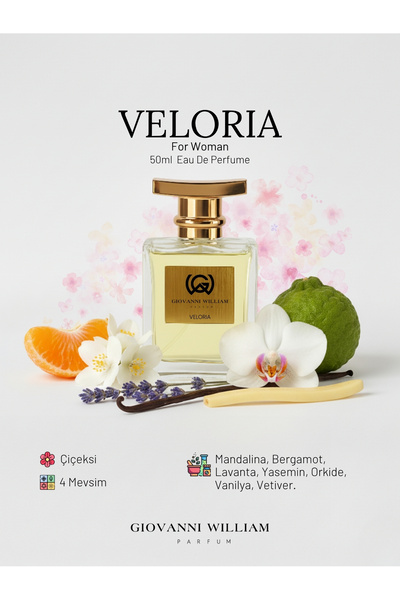 Giovanni William Veloria Kadın Parfüm Edp | Çiçeksi | Tatlı, Özgüvenli, Vanil...