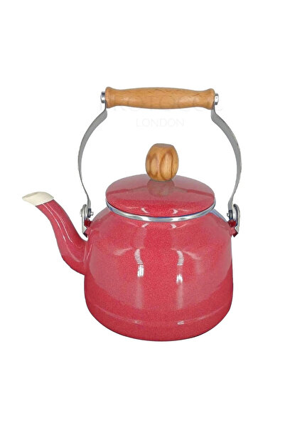 Nishev.com Evini Sev Italyan Çaydanlık Ahşap Kulp 2,5 Lt - Kırmızı
