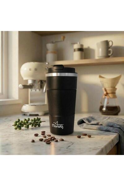 Any Morning BA21549 Thermos Mug 500 ml Black, 16.91 oz