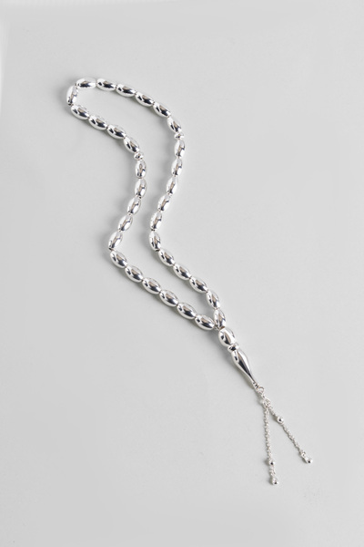 So CHIC... Modern Design 26 Cm Silver Rosary