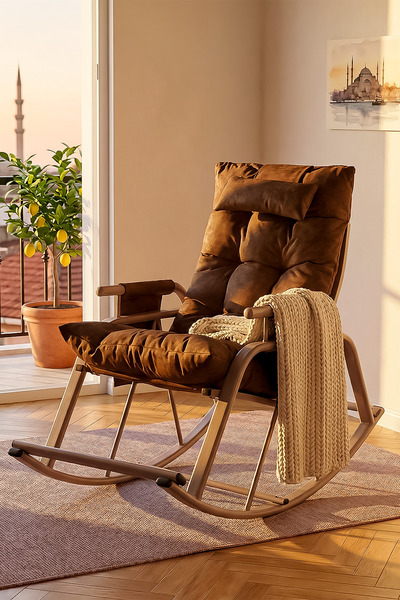 ARGİMO Valens Emzirme Anne Koltuğu Metal Dinlenme ve TV Koltuğu Sallanır Sand...