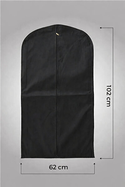 Pevabag 62x102+8 غطاء بدلة مع نافذة - أسود غامبوتشي 65 جرام. (3 قطع) 62×102+8...