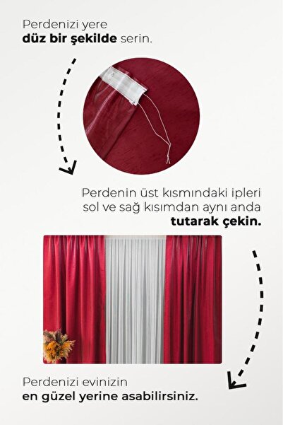 Miabella Home Tafta Tek Kanat  Fon Perde  145x270 cm 12487
