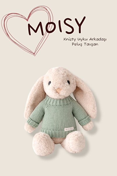 MOISY Knitzy Uyku Arkadaşı Peluş Tavşan 34 cm
