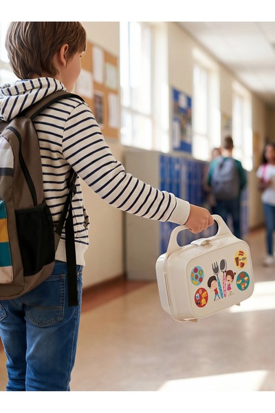 MappleHome Bölmeli Taşınabilir Beslenme Kutusu - Yemek Saklama Kabı - Beslenm...