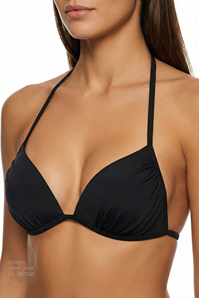 Penti Black Mini Triangle Bikini Top