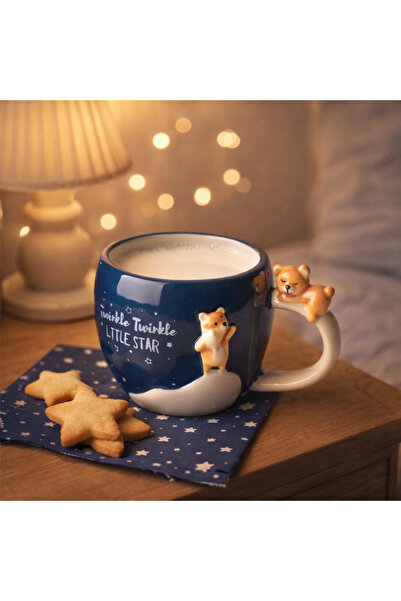 Tohana كوب بتصميم حيواني ثلاثي الأبعاد مع مقبض سعة 460 مل.