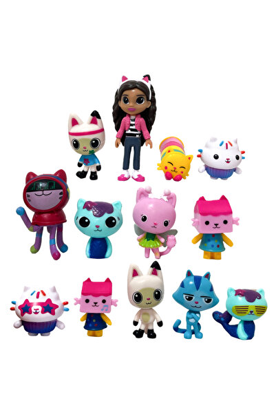 Choice مجموعة بانداي 13 قطعة، دمية غابي من مادة PVC، لعبة بيت الدمى، حيوانات ...