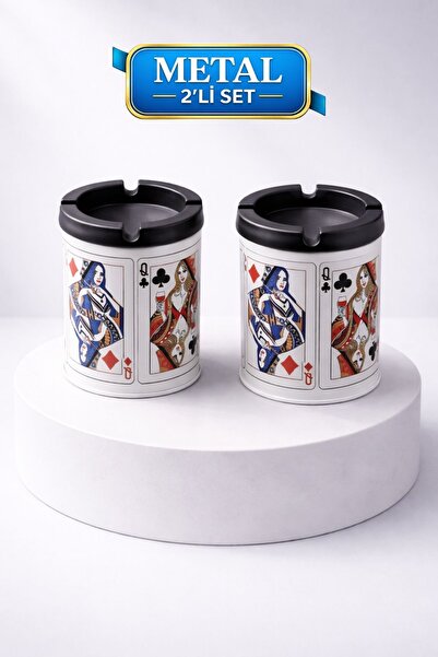 LE PARİS Patterned 2 Metal Ash Trays |   Home |   Car Ash Tray |   200 ml |   Odorless Ashtray
