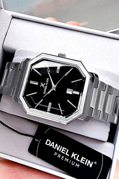 Daniel Klein ساعة يد رجالية أصلية 3 Atm مقاومة للماء باللون الفضي وسوار فولاذ...