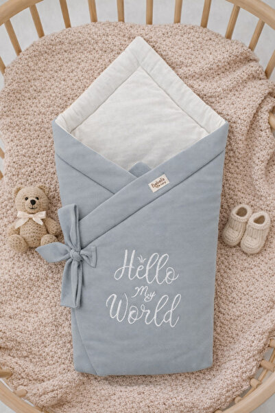 Bebella بطانية قماط للأطفال مصنوعة من القطن بنسبة 100% - تفاصيل مطرزة لخروج ا...